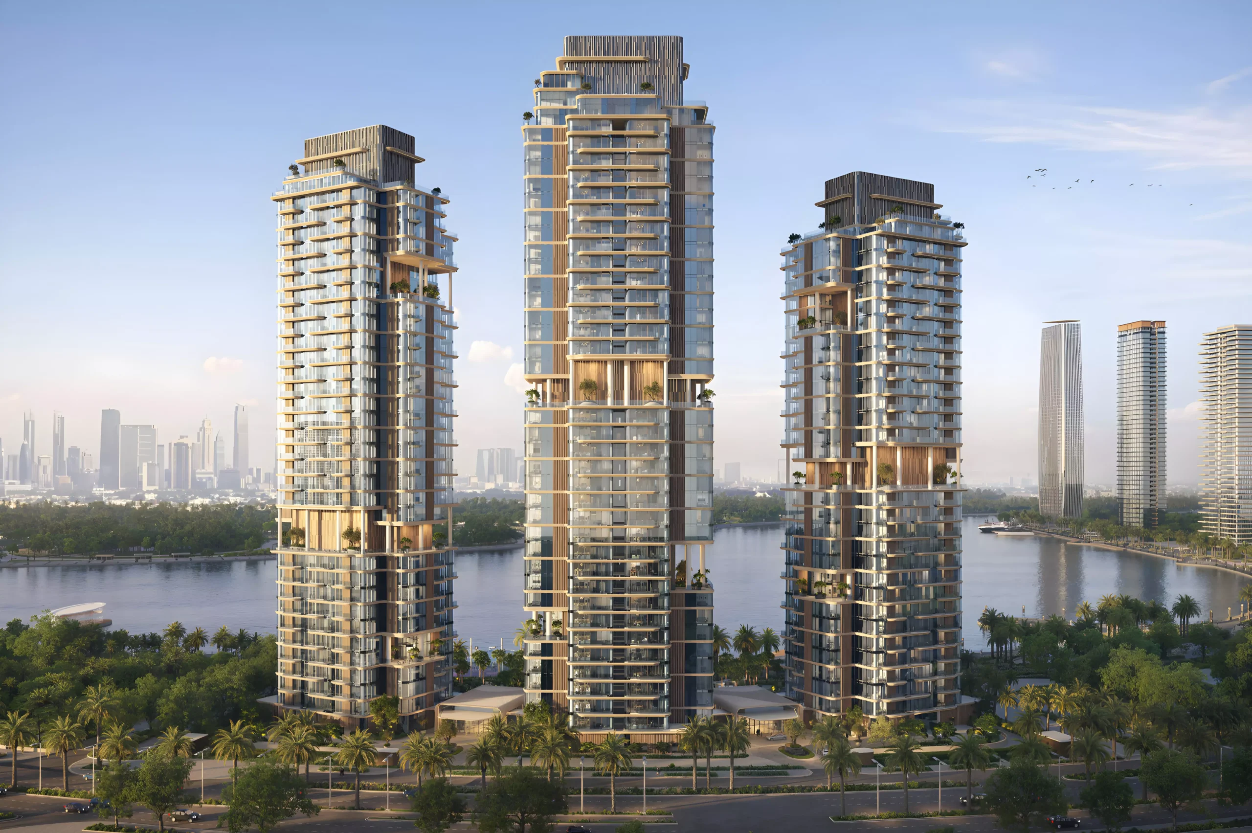 Luxury double-height lobby of The Edit by Meraas with modern interiors and concierge services